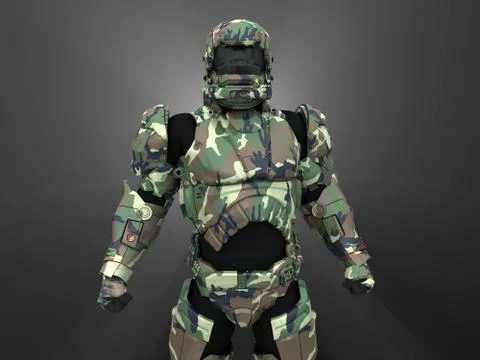 Advanced super soldier Stock Illustration