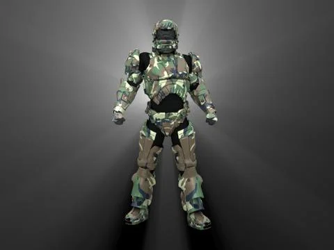 Advanced super soldier Stock Illustration