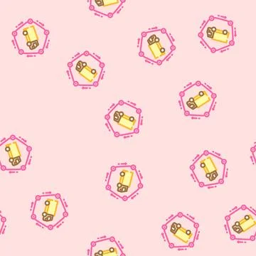 Advanced supply chain industry 4 vector seamless pattern イラスト素材