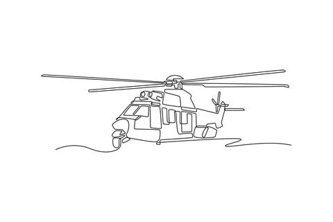 Advanced support helicopter. Aerodynamic body, dual engines Stock Illustration