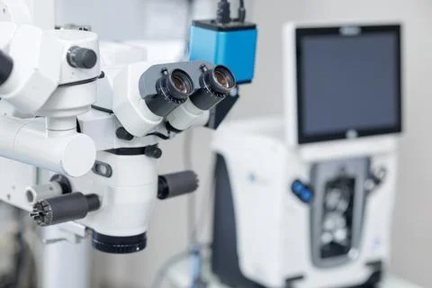 Advanced Surgical Microscope for Precision Medical Procedures Fotos de archivo