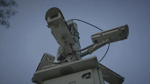 An advanced surveillance camera system designed for modern security Stock Footage 319903752
