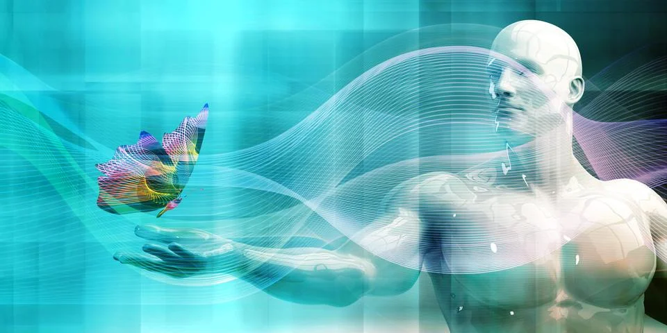 Advanced Sustainable Development Human Technology Digital Revolution Illustrazione stock
