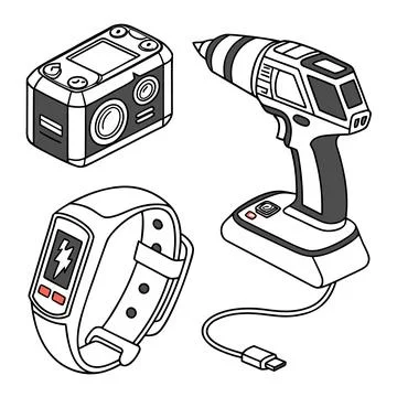 Advanced Tech Gadget Illustrations Sleek Design Stock Illustration