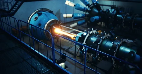 Advanced tech in a large factory during an experimental process Stock Footage 306039630