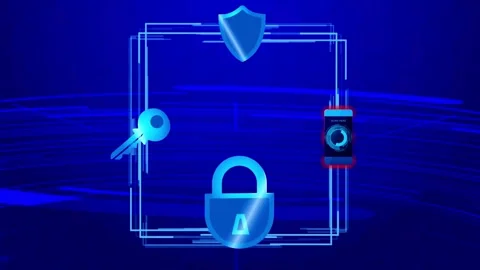 Advanced Tech Security Lock – Smart Protection for Home &amp; Office Stock Footage 314932457