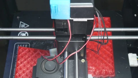 Advanced technological developments 3D printing plastic Stock Footage 89145219