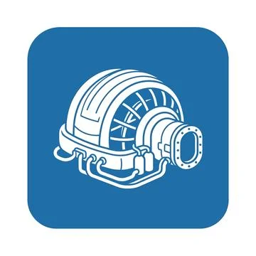 Advanced technological turbine generator with intricate internal structure .. Stock Illustration