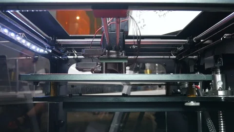 Advanced Technologies 3D printing plastic Stock Footage 89145262