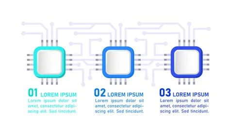 Advanced technologies infographic chart design template Stock Illustration