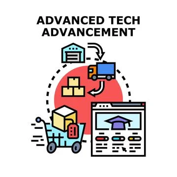 Advanced technology concept representing modern business process Stock Illustration