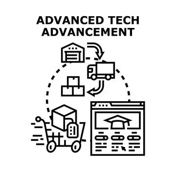 Advanced technology concept representing modern business process Stock Illustration