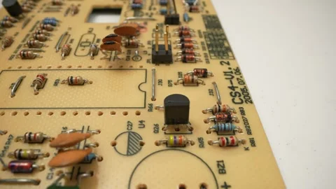 Advanced Technology Concept Visualization: Circuit Board CPU Processor Microchip Stock Footage 241100441