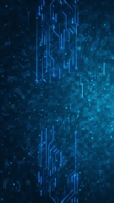 Advanced Technology connected lines circuit board Big Data futuristic Stock Footage 333785361