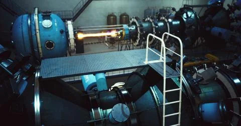 Advanced technology facility showcasing high tech machinery and equipment Stock Illustration