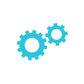 Advanced technology gears icon. From blue icon set. Stock Illustration