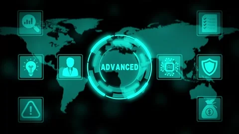 Advanced technology interface global network connection concept 動画素材 331566373