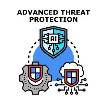 Advanced threat protection system concept illustration Stock Illustration