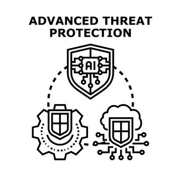 Advanced threat protection system concept illustration Stock Illustration