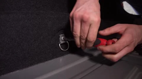 Advanced Tooling Solutions for Vehicle Assembly in an Automotive Garage Stock Footage 311367574