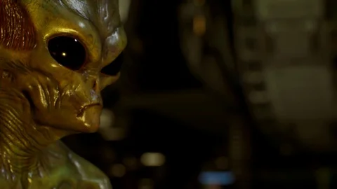 Advanced UFO Command Room Hosts High-Tech Discussions Stock Footage 114215813