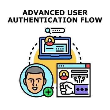 Advanced user authentication flow for secure access Stock Illustration