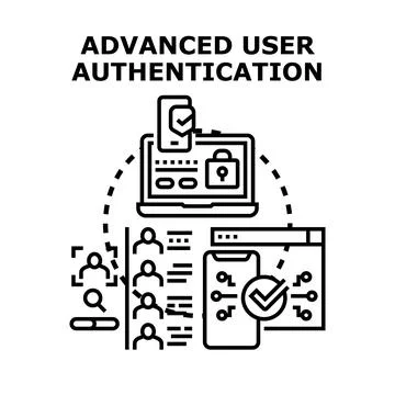 Advanced user authentication process for digital security Stock Illustration