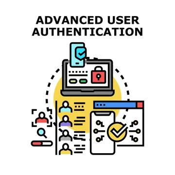 Advanced user authentication process for digital security Stock Illustration