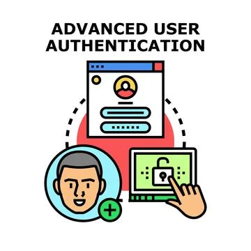 Advanced user authentication process for secure login Stock Illustration