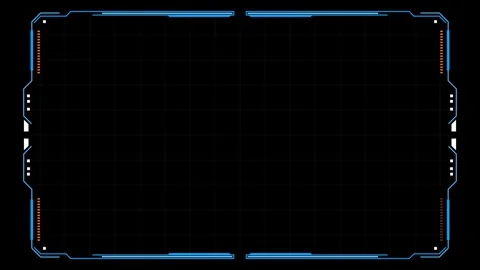 Advanced user control interface panel with holographic displays, signal interfer Stock Footage 340156031