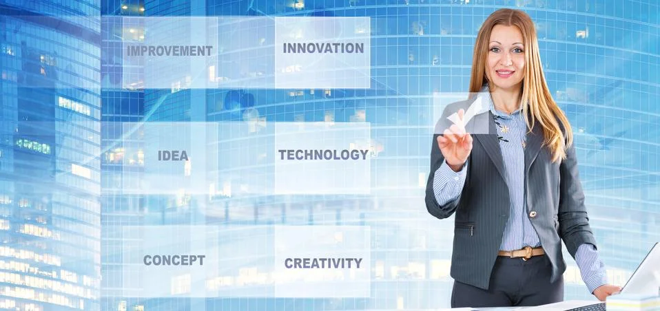 Advanced user of high modern technology Stock-Fotos