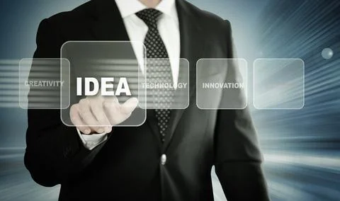 Advanced user of high modern technology Foto stock