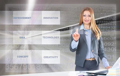 Advanced user of high modern technology Stock-Fotos