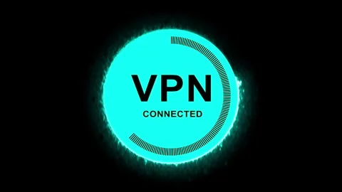 Advanced VPN text signifies safe database encryption connections. Secure VP.. Stock Footage 337370536