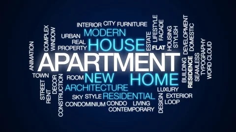 Advancement animated word cloud. Kinetic typography. Stock Footage 104965927