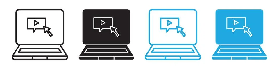 Advancements in Online Tutorials and E-Learning Courses Depicted in Vector .. イラスト素材