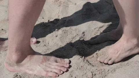 Advances in the sand Stock Footage 41268228