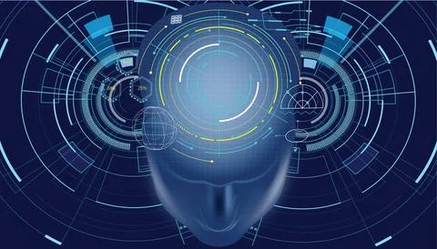 Advancing Artificial General Intelligence Stock Illustration