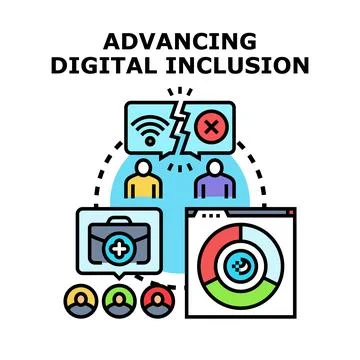 Advancing digital inclusion vector illustration concept 库存插图