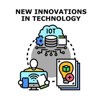Advancing digital technologies and internet of things concept Stock Illustration