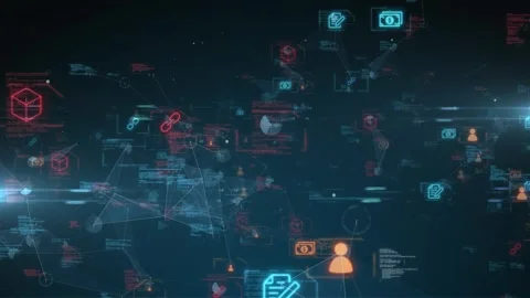 Advancing Financial Security with Blockchain and Smart Ledger Solutions Stock Footage 262506029