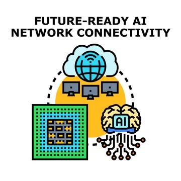 Advancing future ready ai network connectivity technology Stockillustratie