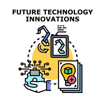 Advancing future technology innovations and digital development concepts Stock Illustration