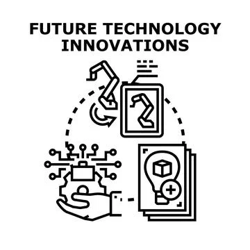 Advancing future technology innovations and digital development concepts Stock Illustration