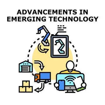 Advancing industrial digitalization and smart supply chain management Stock Illustration