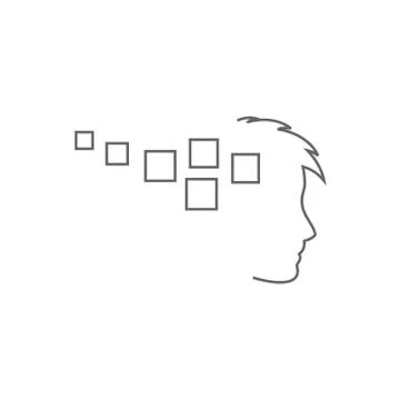Advancing innovative smart think right think early and think innovative head. Stock Illustration