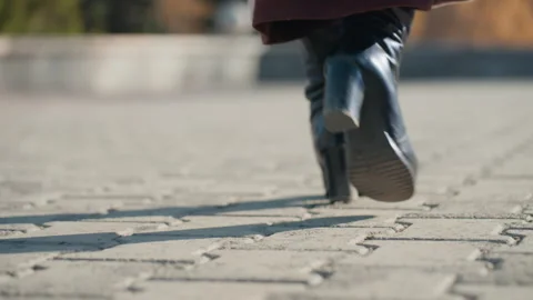 Advancing steadily with strong sense of direction and resolve. Progressing Stock Footage 335069638