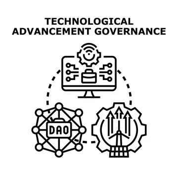 Advancing technology governance controlling digital innovation development Stock Illustration