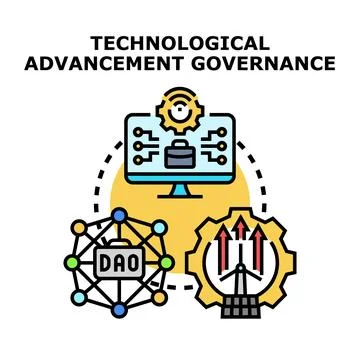 Advancing technology governance controlling digital innovation development Stock Illustration