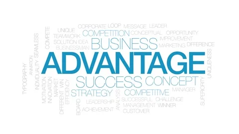 Advantage animated word cloud. Kinetic typography. Stock Footage 101291528